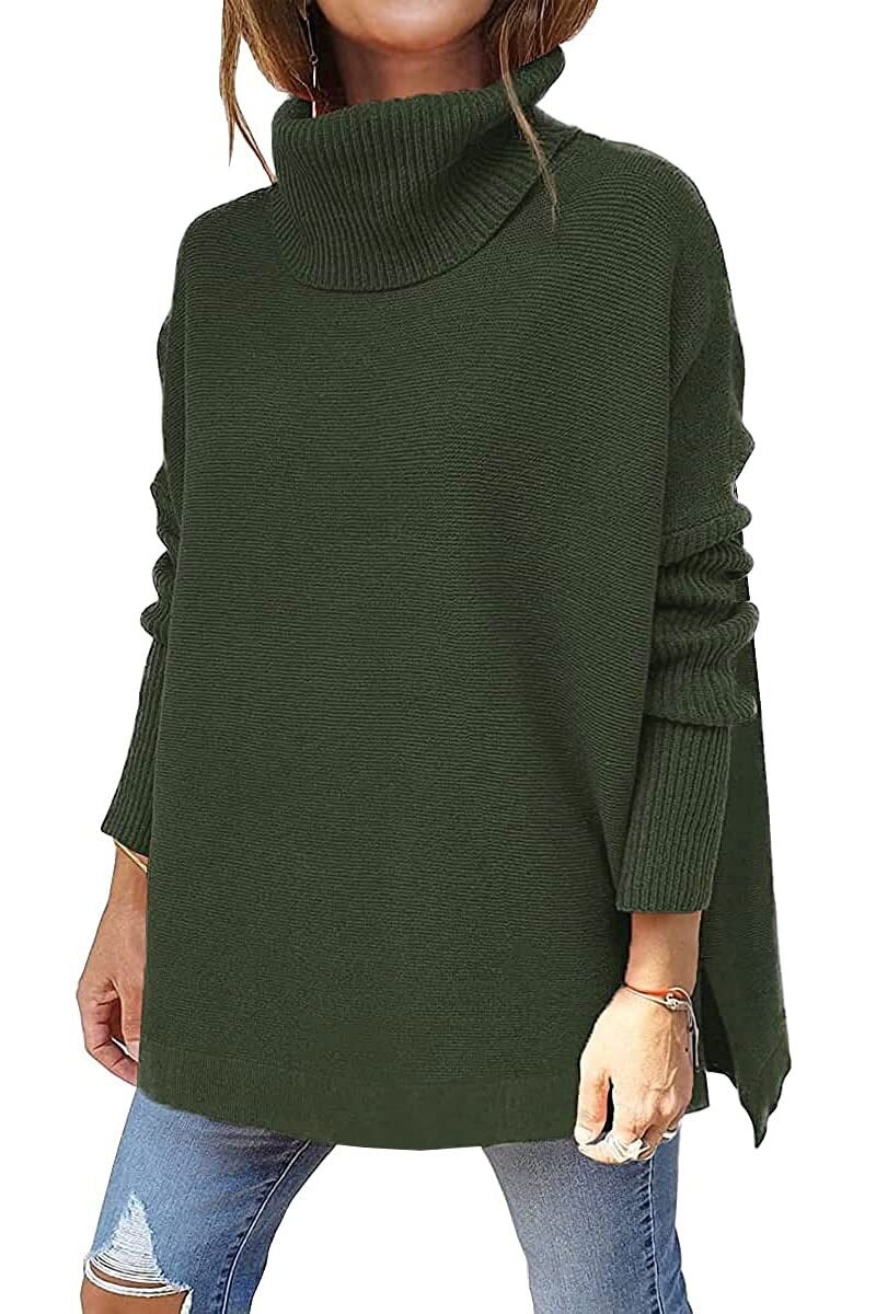 Erica - Women's Tricot Sweater With Stand Collar
