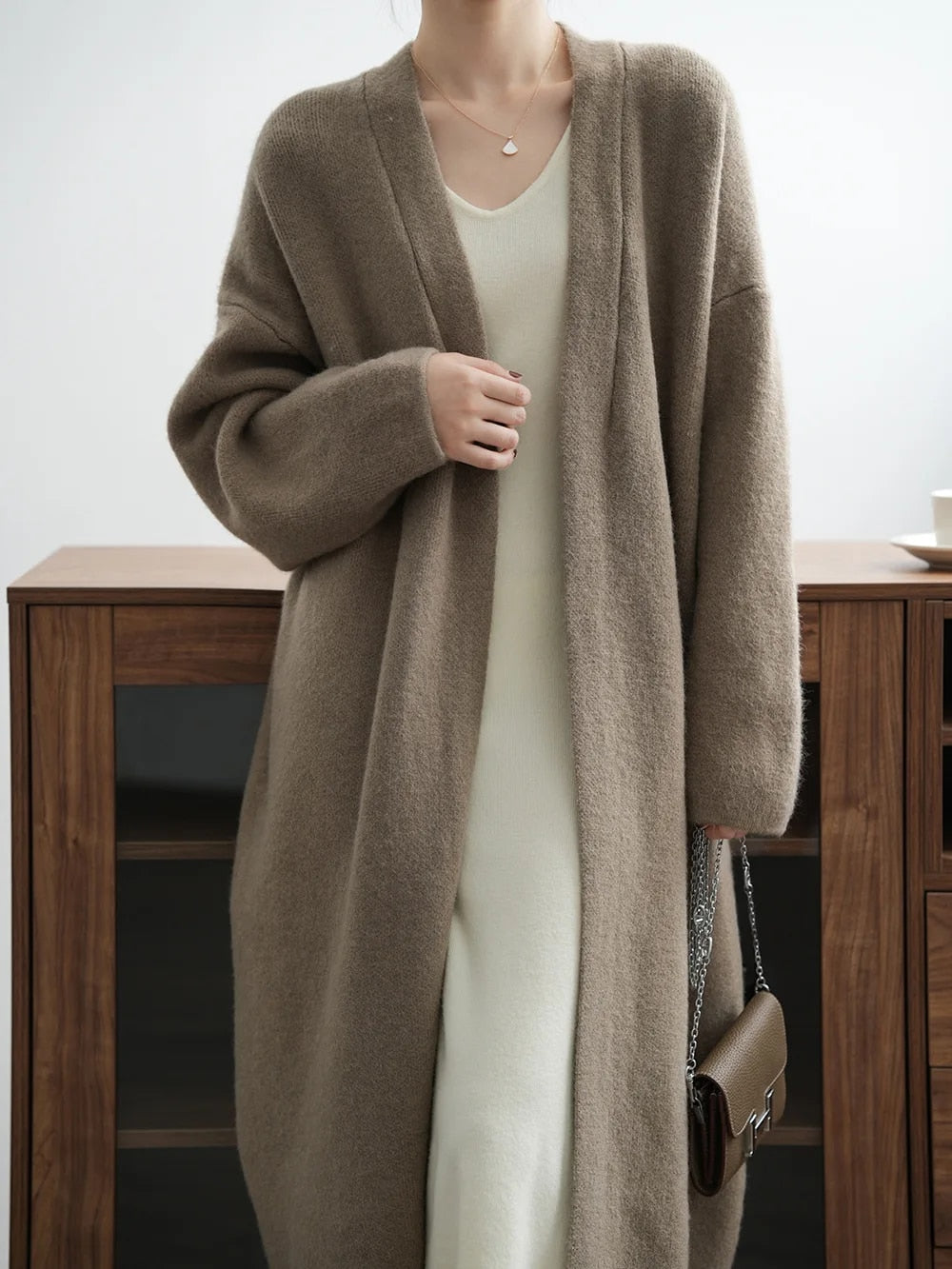 Redmi - Elegance Solid Longline Cardie