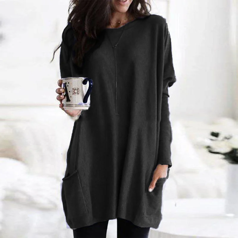 Kayleen Long Sleeve Tunic With Pockets