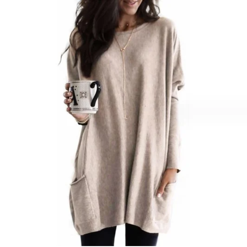 Kayleen Long Sleeve Tunic With Pockets
