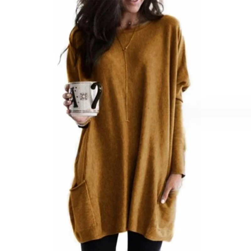 Kayleen Long Sleeve Tunic With Pockets