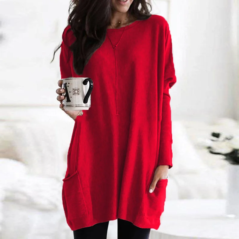 Kayleen Long Sleeve Tunic With Pockets