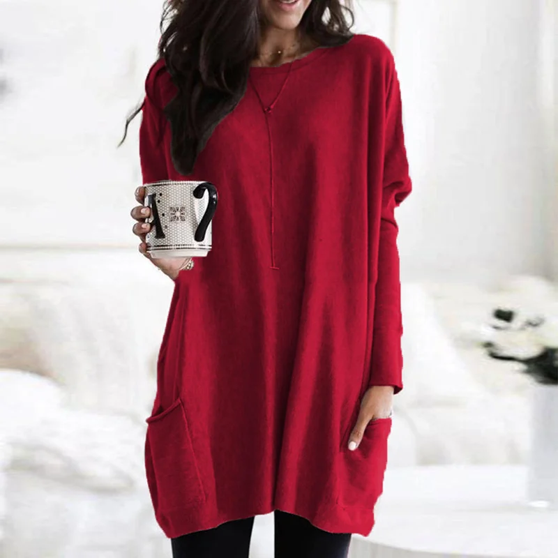 Kayleen Long Sleeve Tunic With Pockets