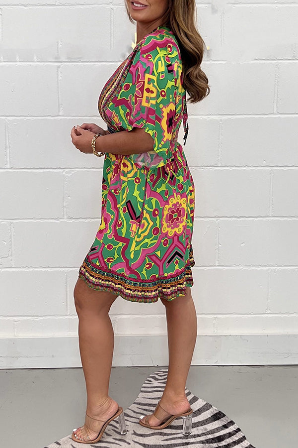 Jessie - Elegant V Neck Printed Playsuits