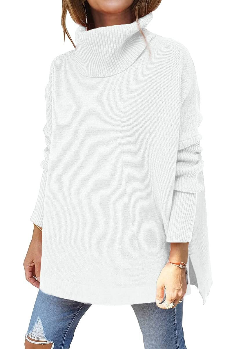 Erica - Women's Tricot Sweater With Stand Collar