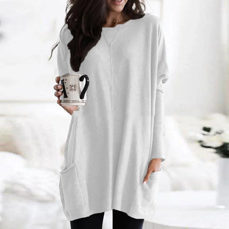 Kayleen Long Sleeve Tunic With Pockets