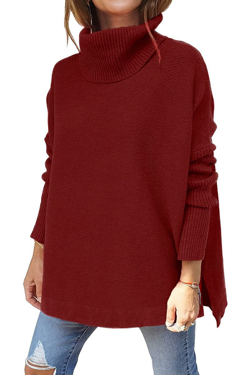 Erica - Women's Tricot Sweater With Stand Collar