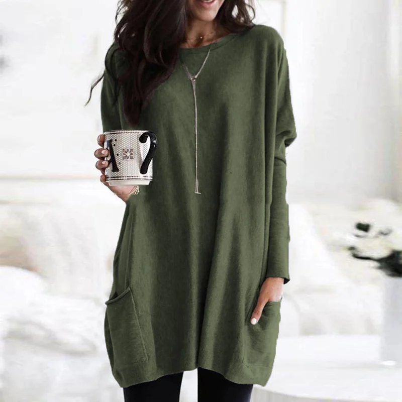 Kayleen Long Sleeve Tunic With Pockets