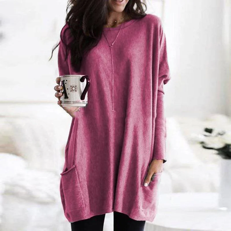 Kayleen Long Sleeve Tunic With Pockets