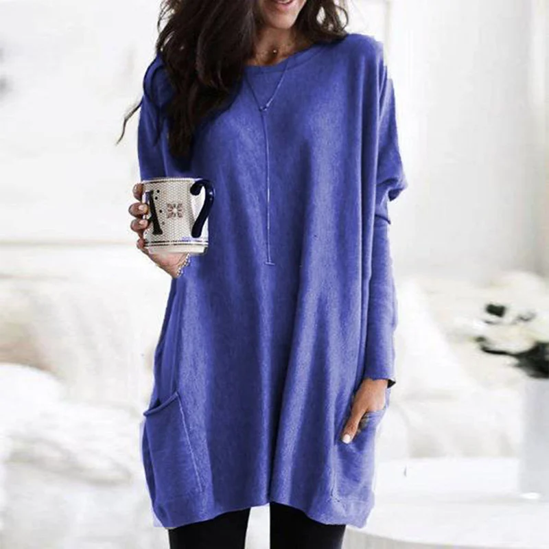 Kayleen Long Sleeve Tunic With Pockets