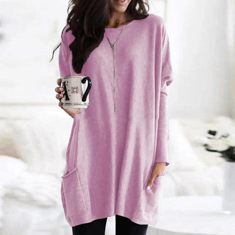 Kayleen Long Sleeve Tunic With Pockets