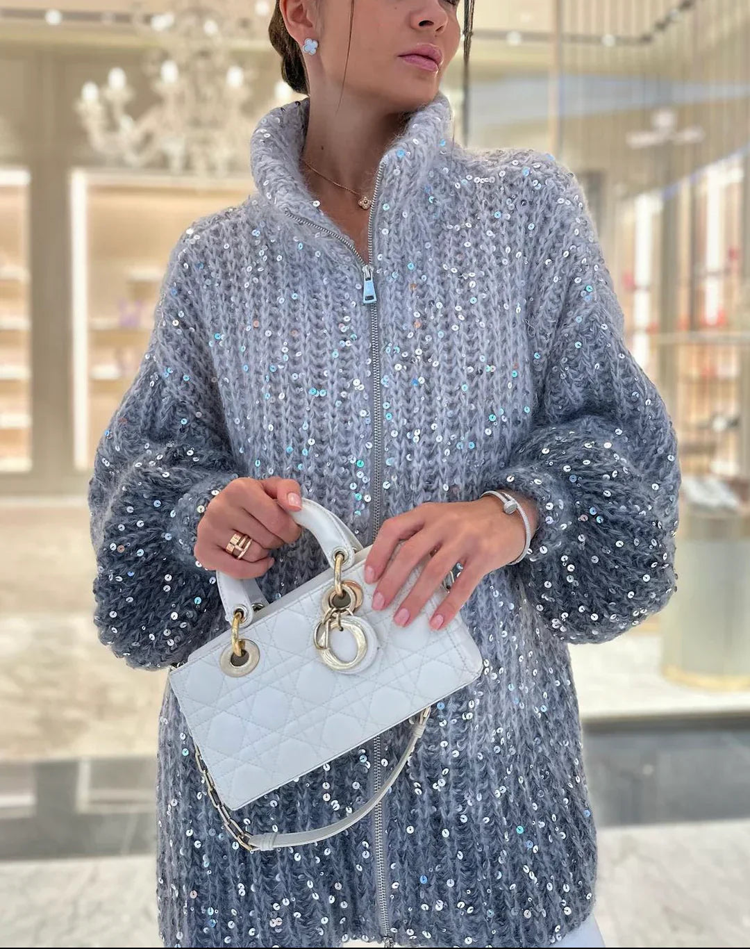 Gloria - Oversized Sparkly Sweater