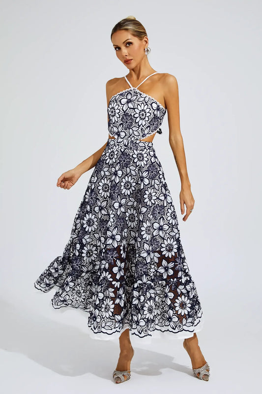 Elanor - Cut Out Halter Dress