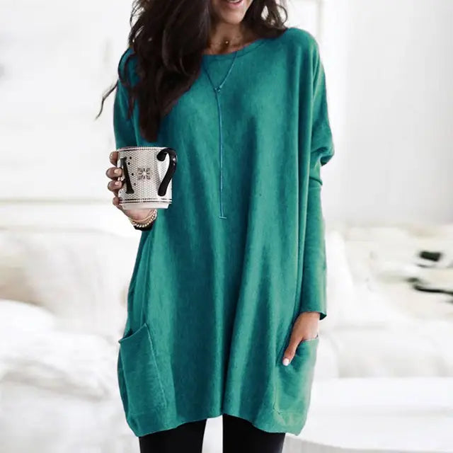 Kayleen Long Sleeve Tunic With Pockets