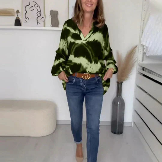 Sunniva™ - Elegant V-Neck Top