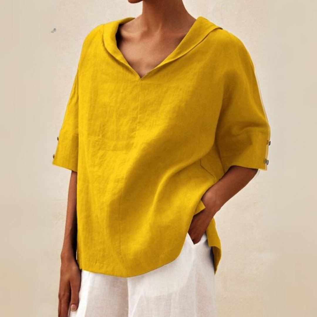 Jane™ - Women's Casual Linen V-Neck Shirt