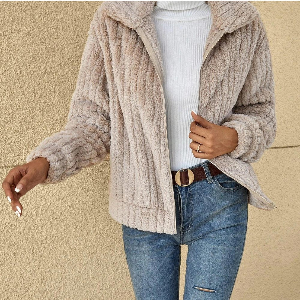 Jenni - Casual Plush Cardigan